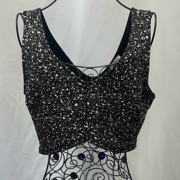 NWT Soprano metallic speckled cropped tank top size XL - Picture 3 of 7